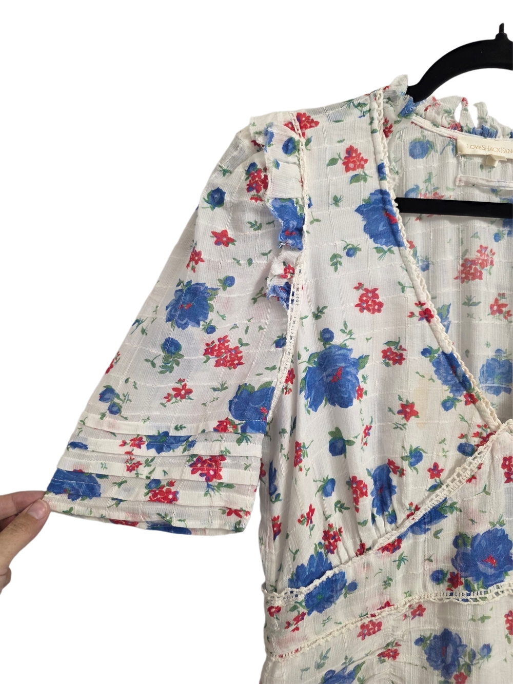 LoveShackFancy Arlo Floral Print dress Size 6 *With Stains* - Picture 7 of 16